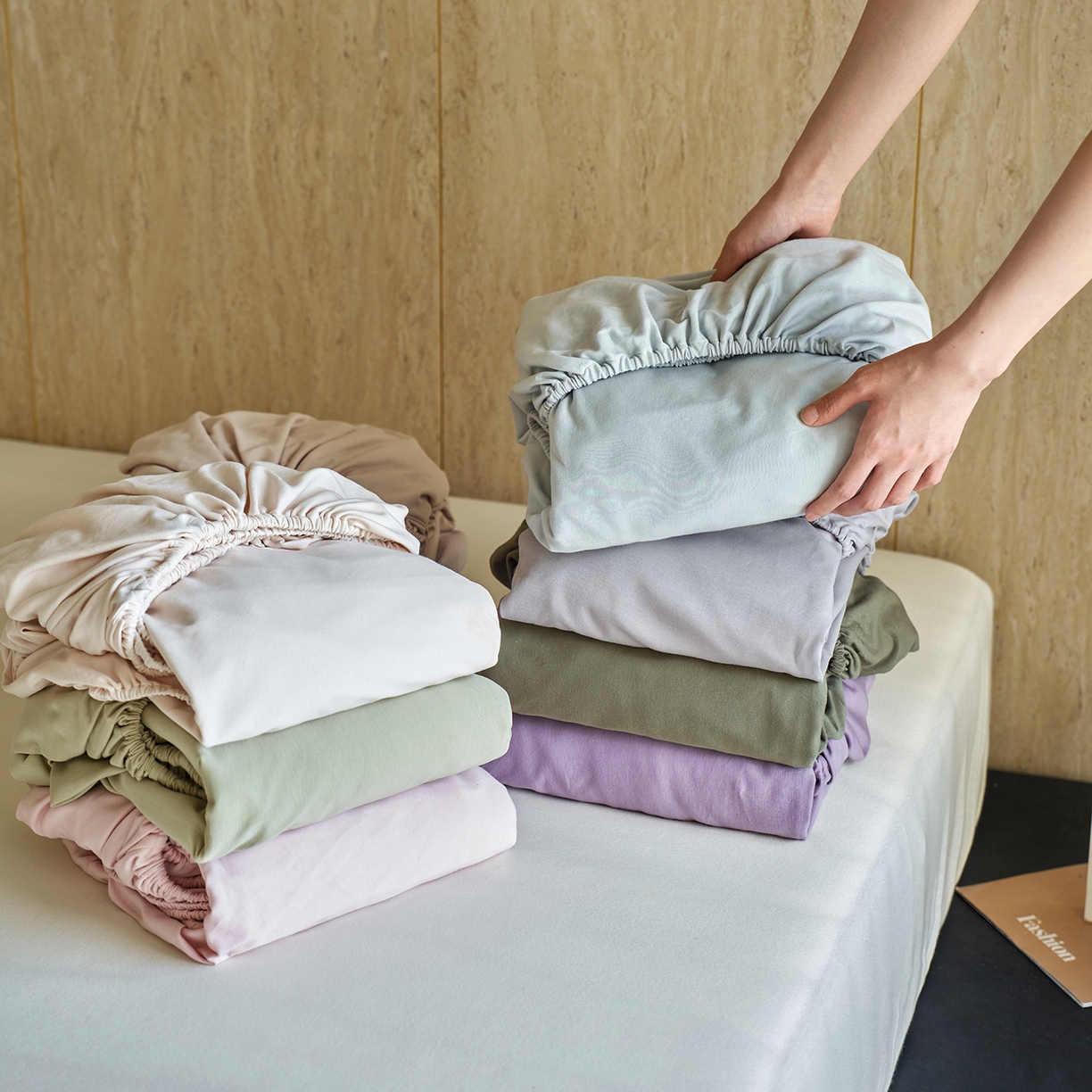 91家纺网 家纺一手货源 找家纺 丽笙被芯 2025新款亲肤舒适阿瓦提针织全棉纯棉床笠单品床笠单件床笠 组合图仅供展示不可下单