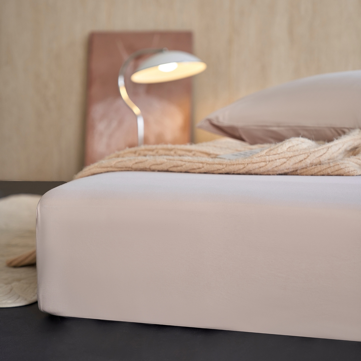 91家纺网 家纺一手货源 找家纺 丽笙被芯 2025新款亲肤舒适阿瓦提针织全棉纯棉床笠单品床笠单件床笠 艾草紫