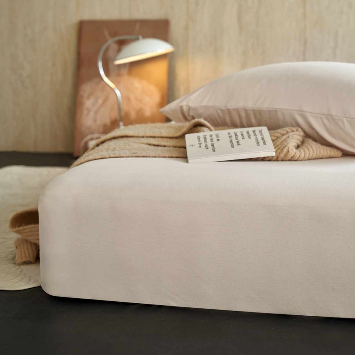 91家纺网 家纺一手货源 找家纺 丽笙被芯 2025新款亲肤舒适阿瓦提针织全棉纯棉床笠单品床笠单件床笠 透明黄