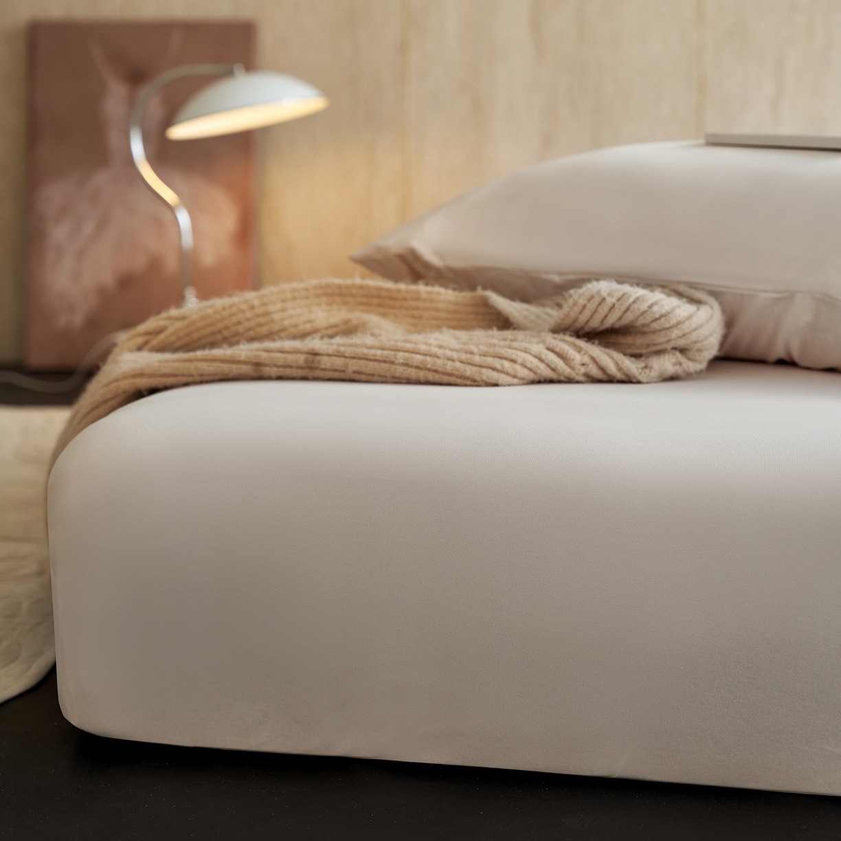 91家纺网 家纺一手货源 找家纺 丽笙被芯 2025新款亲肤舒适阿瓦提针织全棉纯棉床笠单品床笠单件床笠 浅咖