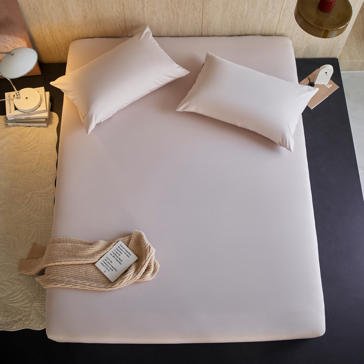 91家纺网 家纺一手货源 找家纺 丽笙被芯 2025新款亲肤舒适阿瓦提针织全棉纯棉床笠单品床笠单件床笠 艾草紫