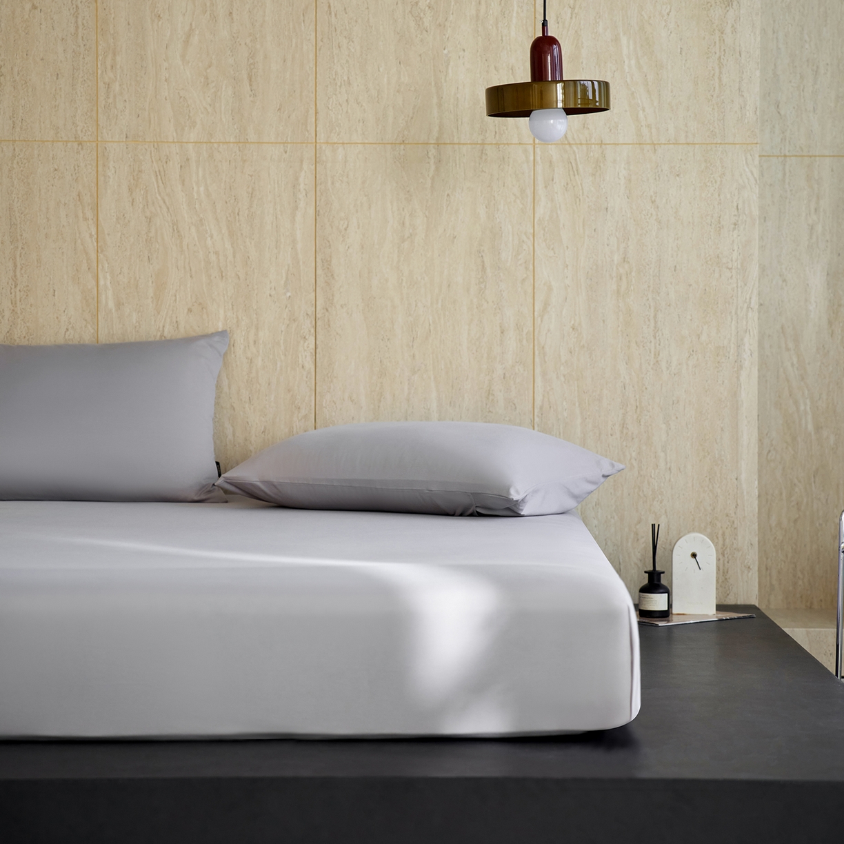 91家纺网 家纺一手货源 找家纺 丽笙被芯 2025新款亲肤舒适阿瓦提针织全棉纯棉床笠单品床笠单件床笠 清爽灰