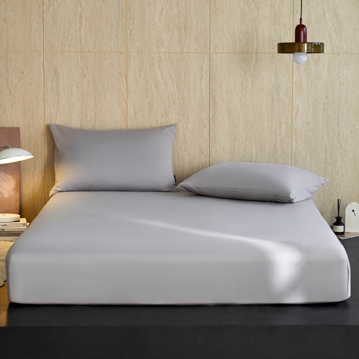 91家纺网 家纺一手货源 找家纺 丽笙被芯 2025新款亲肤舒适阿瓦提针织全棉纯棉床笠单品床笠单件床笠 清爽灰