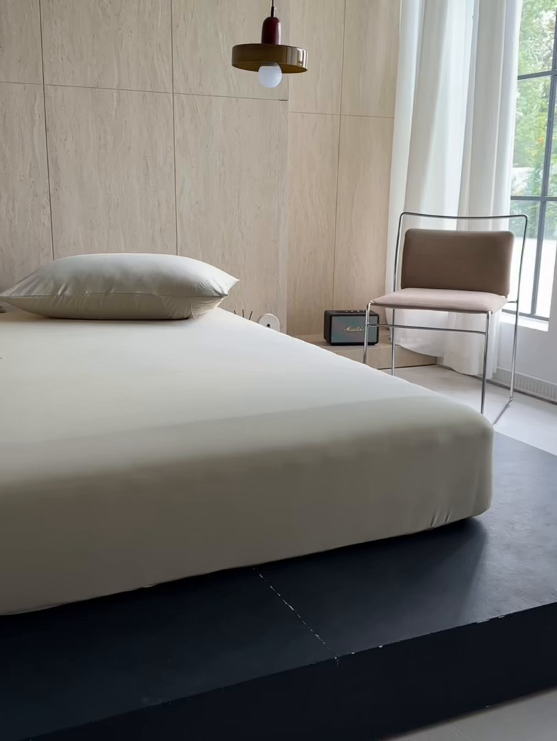 91家纺网 家纺一手货源 找家纺 丽笙被芯 2025新款亲肤舒适阿瓦提针织全棉纯棉床笠单品床笠单件床笠 春水绿