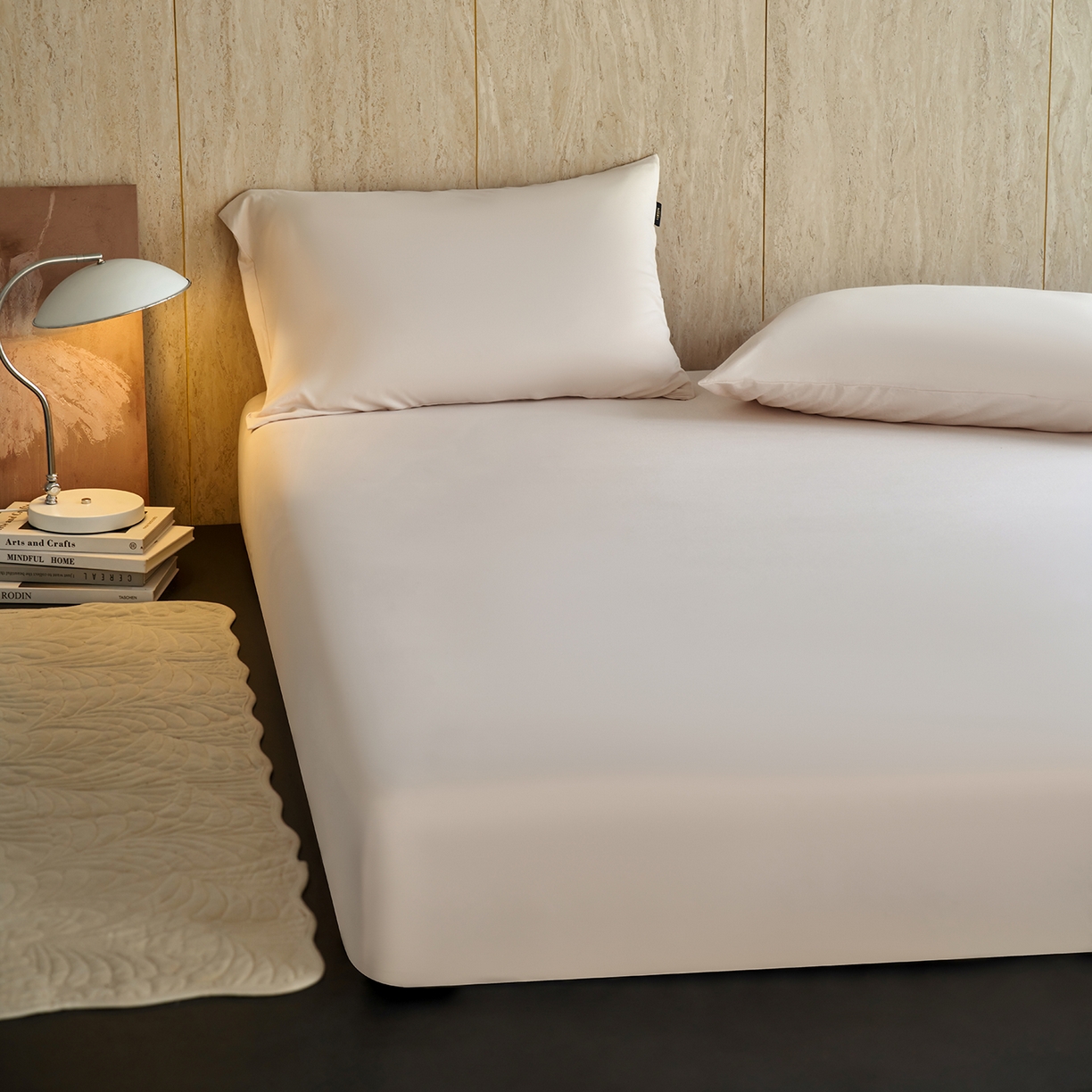 91家纺网 家纺一手货源 找家纺 丽笙被芯 2025新款亲肤舒适阿瓦提针织全棉纯棉床笠单品床笠单件床笠 透明黄