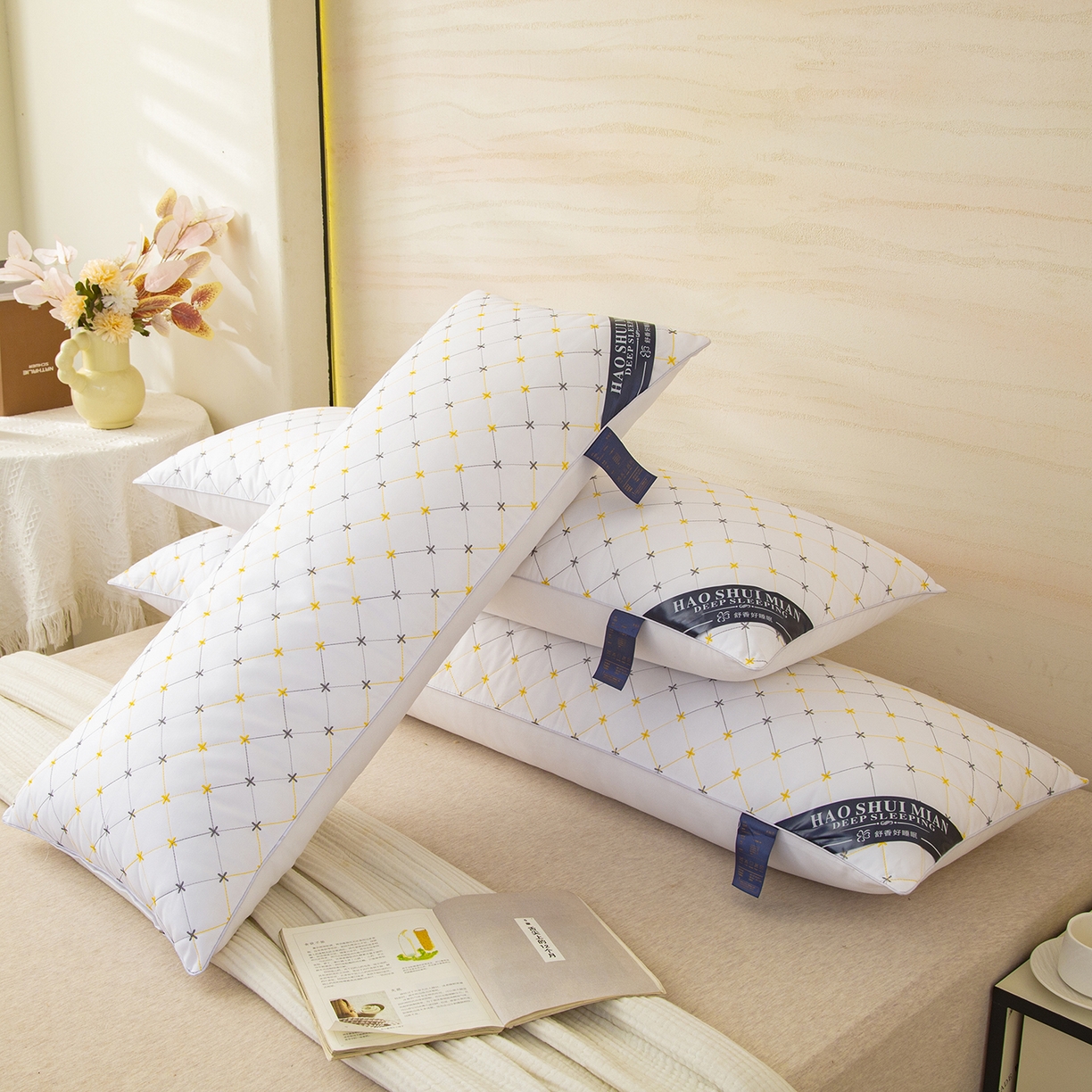 91家纺网 家纺一手货源 找家纺 （总）芯宜佳 2025新款织棉双人枕