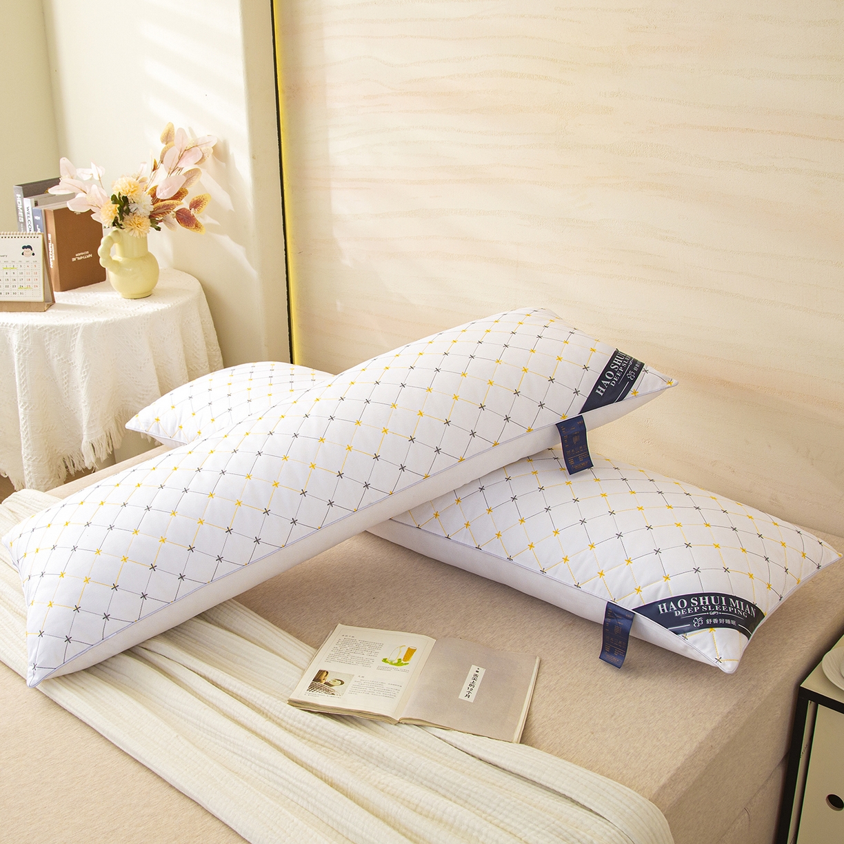 91家纺网 家纺一手货源 找家纺 （总）芯宜佳 2025新款织棉双人枕