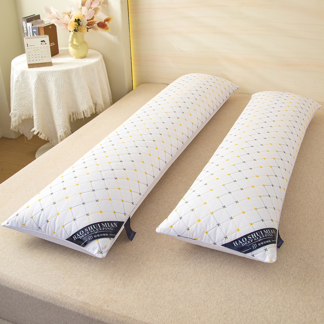 91家纺网 家纺一手货源 找家纺 （总）芯宜佳 2025新款织棉双人枕