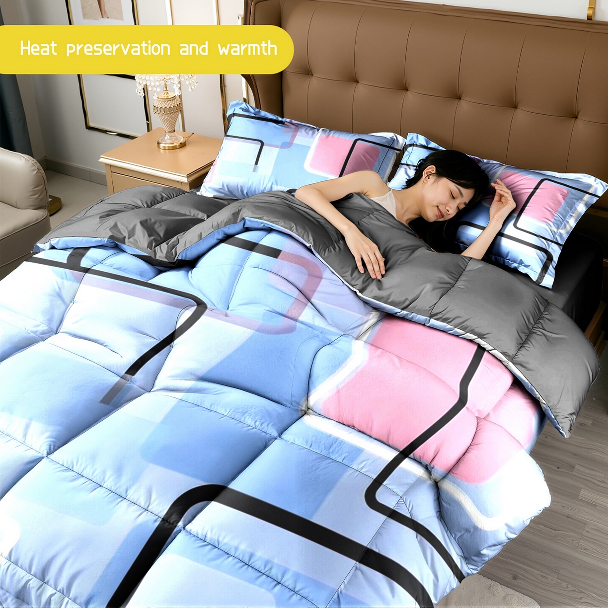 91家纺网 家纺一手货源 找家纺 （总）合纵跨境工厂 一件定制pod模式跨境被子90G水洗棉被芯单品三件套一件代发希音集采亚马逊速卖通-24小时内发货