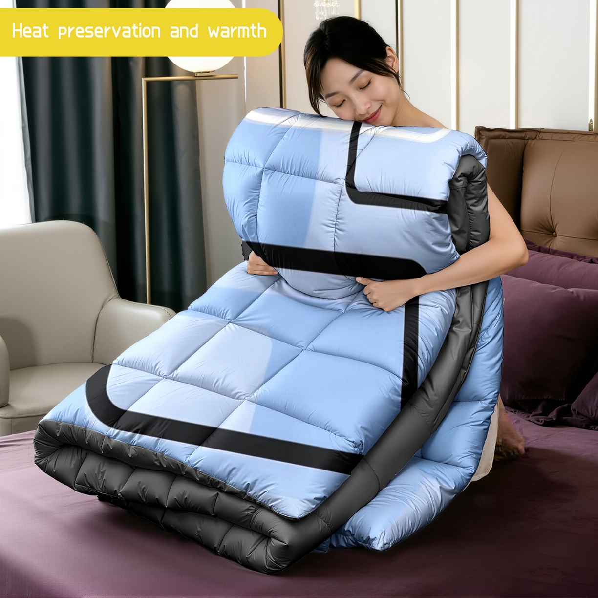 91家纺网 家纺一手货源 找家纺 （总）合纵跨境工厂 一件定制pod模式跨境被子90G水洗棉被芯单品三件套一件代发希音集采亚马逊速卖通-24小时内发货