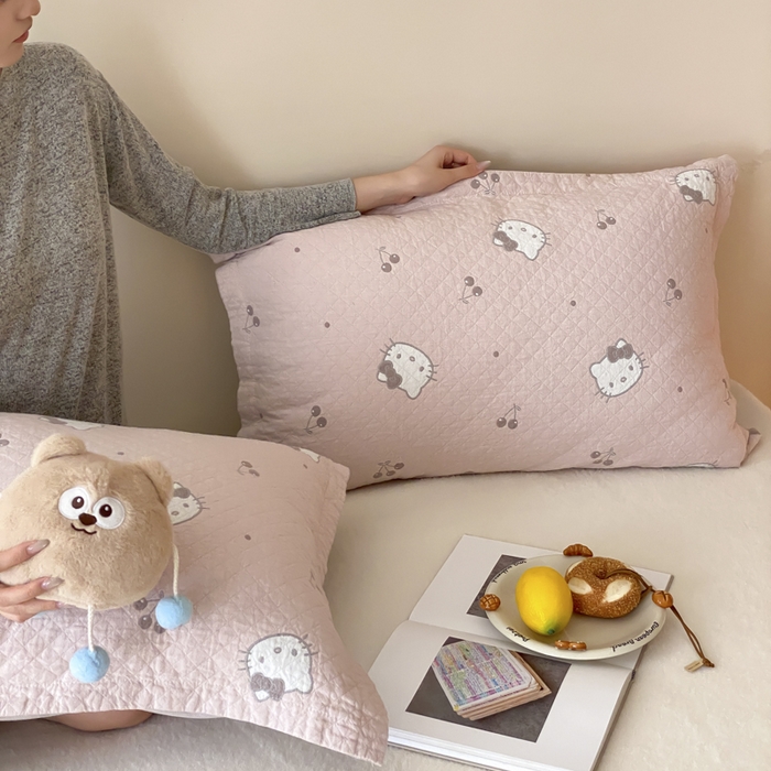 91家纺网 家纺一手货源 找家纺 （总）麻依 2025新款安心棉纱布枕套全棉四层纱布枕套