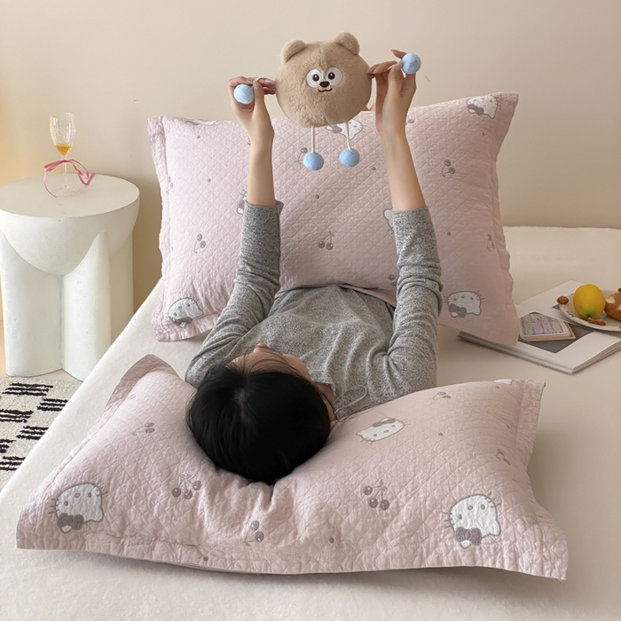 91家纺网 家纺一手货源 找家纺 （总）麻依 2025新款安心棉纱布枕套全棉四层纱布枕套