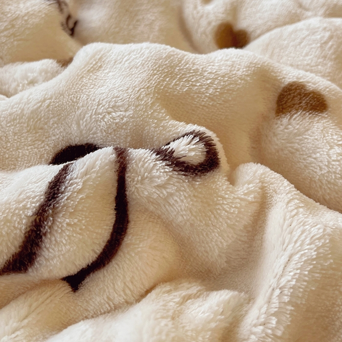 91家纺网 家纺一手货源 找家纺 云家 2025直播热款兔兔绒豆豆被三层夹棉加厚毛毯毯子牛奶绒冬被泡泡兔毛绒保暖被子被芯 咖爱心