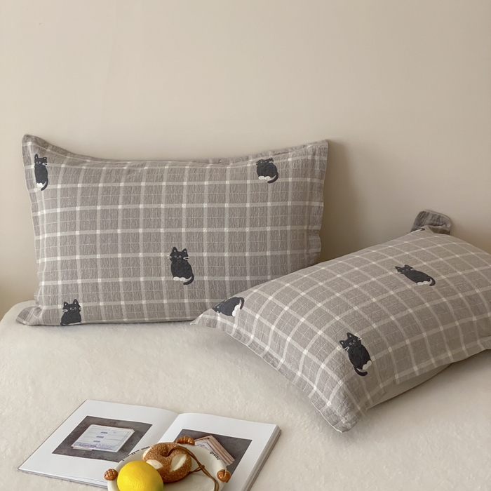 91家纺网 家纺一手货源 找家纺 （总）麻依 2025新款安心棉纱布枕套全棉四层纱布枕套