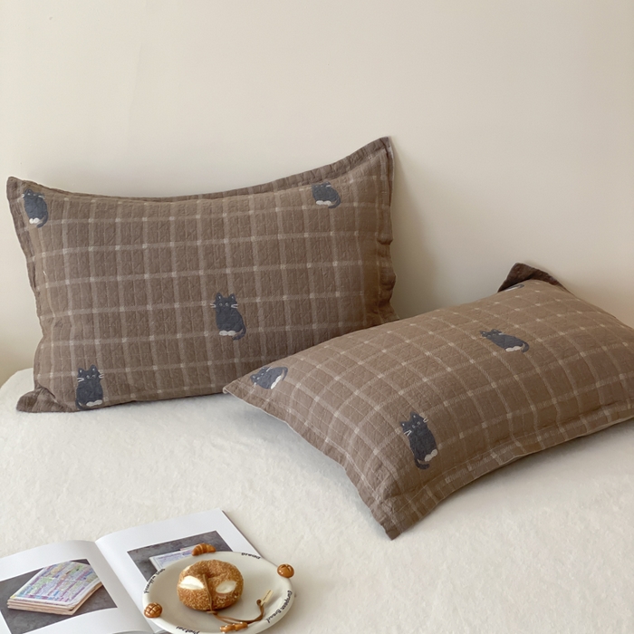 91家纺网 家纺一手货源 找家纺 （总）麻依 2025新款安心棉纱布枕套全棉四层纱布枕套