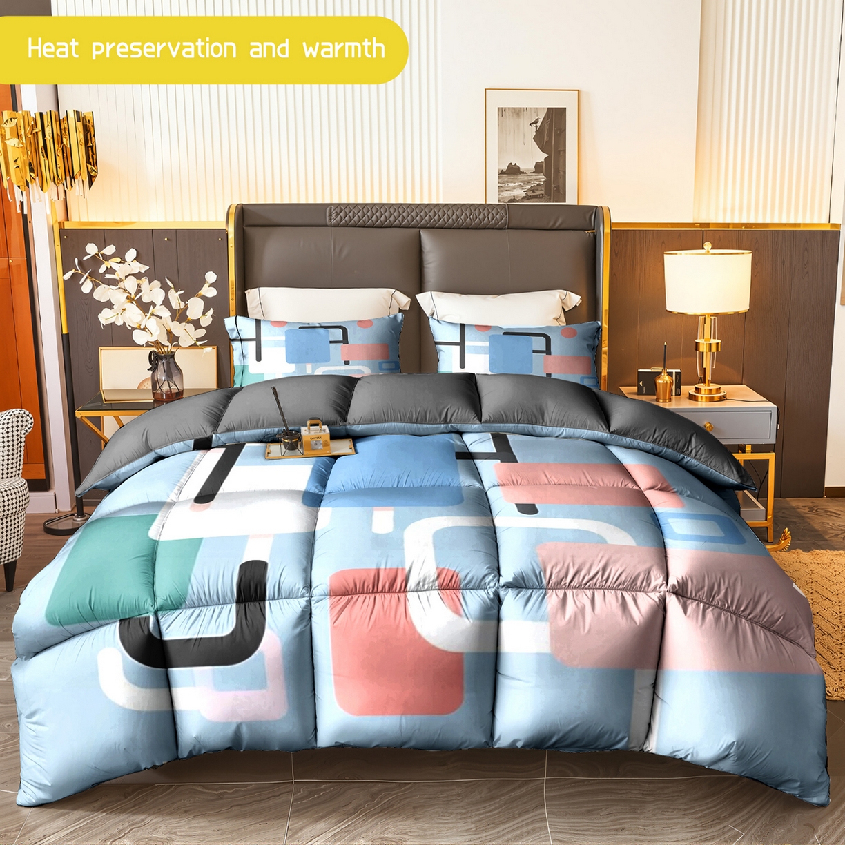 91家纺网 家纺一手货源 找家纺 （总）合纵跨境工厂 一件定制pod模式跨境被子90G水洗棉被芯单品三件套一件代发希音集采亚马逊速卖通-24小时内发货