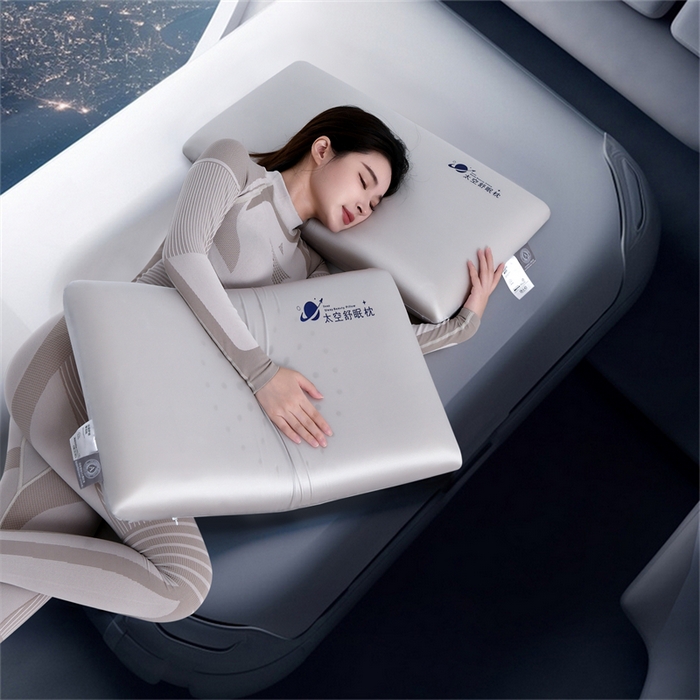 91家纺网 家纺一手货源 找家纺 爱来伊家纺 2025新款太空深睡枕护颈枕记忆枕侧睡护颈椎助睡眠枕头枕芯 太空灰