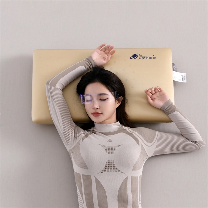 91家纺网 家纺一手货源 找家纺 爱来伊家纺 2025新款太空深睡枕护颈枕记忆枕侧睡护颈椎助睡眠枕头枕芯 香槟金