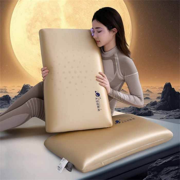 91家纺网 家纺一手货源 找家纺 爱来伊家纺 2025新款太空深睡枕护颈枕记忆枕侧睡护颈椎助睡眠枕头枕芯 香槟金