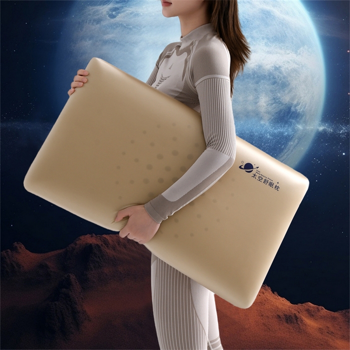 91家纺网 家纺一手货源 找家纺 爱来伊家纺 2025新款太空深睡枕护颈枕记忆枕侧睡护颈椎助睡眠枕头枕芯 香槟金