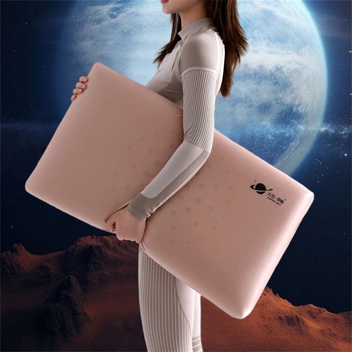 91家纺网 家纺一手货源 找家纺 爱来伊家纺 2025新款太空深睡枕护颈枕记忆枕侧睡护颈椎助睡眠枕头枕芯 珠光粉