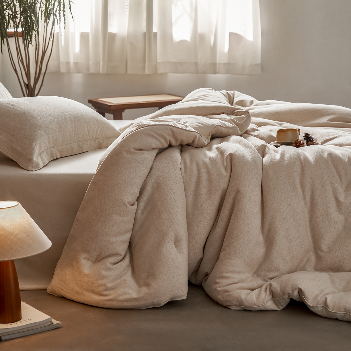 91家纺网 家纺一手货源 找家纺 （总）丽笙被芯 2025新款亲肤舒适棉麻提花大豆被春秋被冬被被子被芯