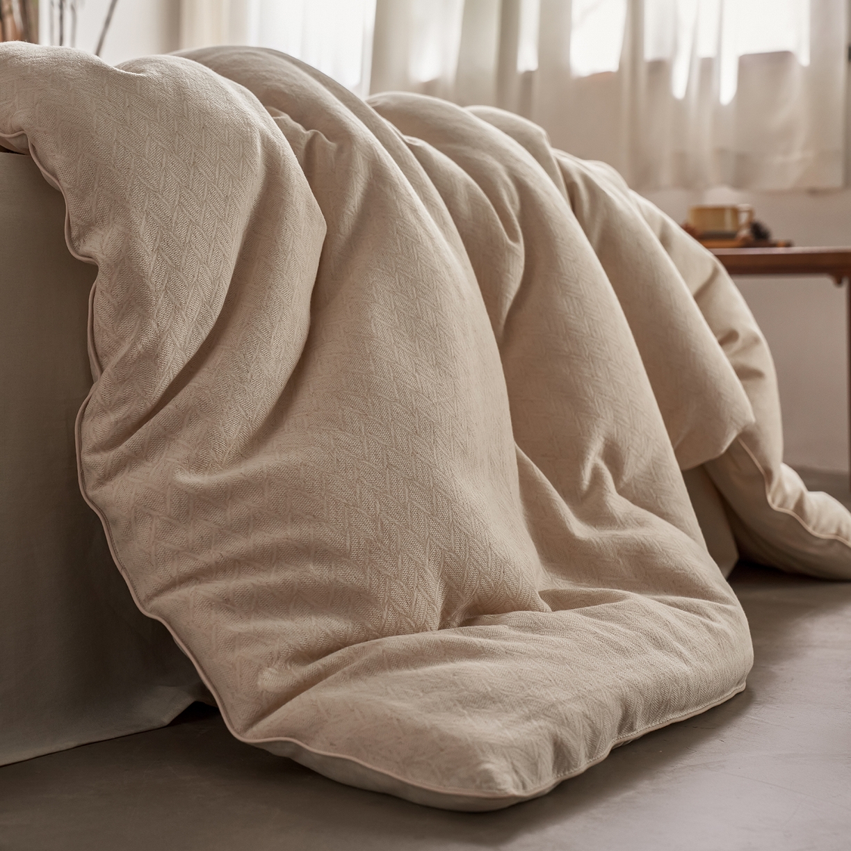 91家纺网 家纺一手货源 找家纺 （总）丽笙被芯 2025新款亲肤舒适棉麻提花大豆被春秋被冬被被子被芯