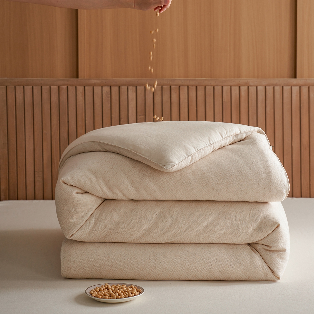 91家纺网 家纺一手货源 找家纺 （总）丽笙被芯 2025新款亲肤舒适棉麻提花大豆被春秋被冬被被子被芯