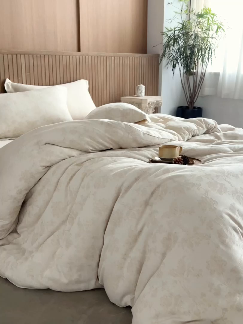 91家纺网 家纺一手货源 找家纺 丽笙被芯 2025新款亲肤舒适棉麻提花大豆被春秋被冬被被子被芯 璐希尔