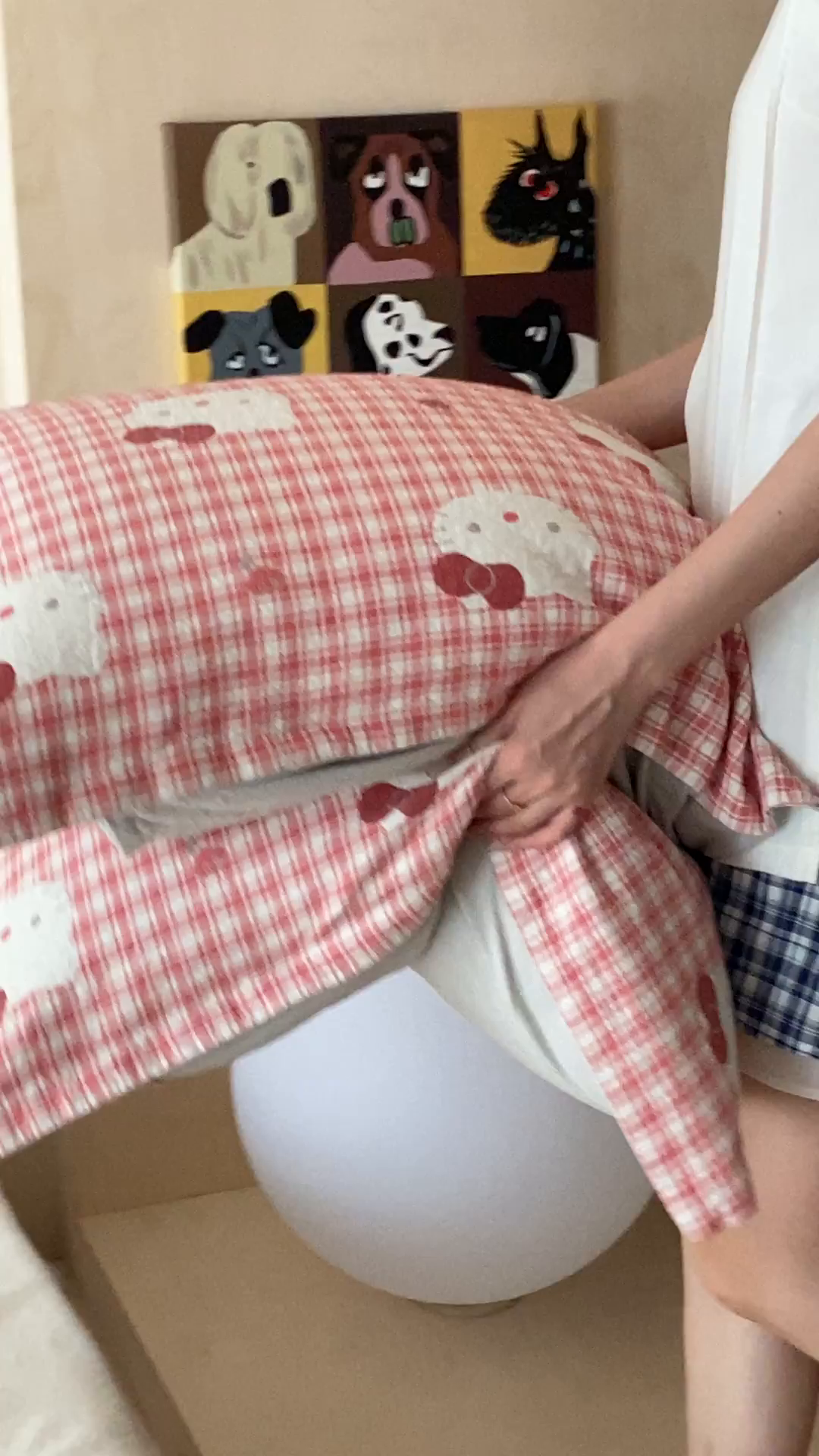 91家纺网 家纺一手货源 找家纺 麻依 2025新款安心棉纱布枕套全棉四层纱布枕套 凯蒂的快乐