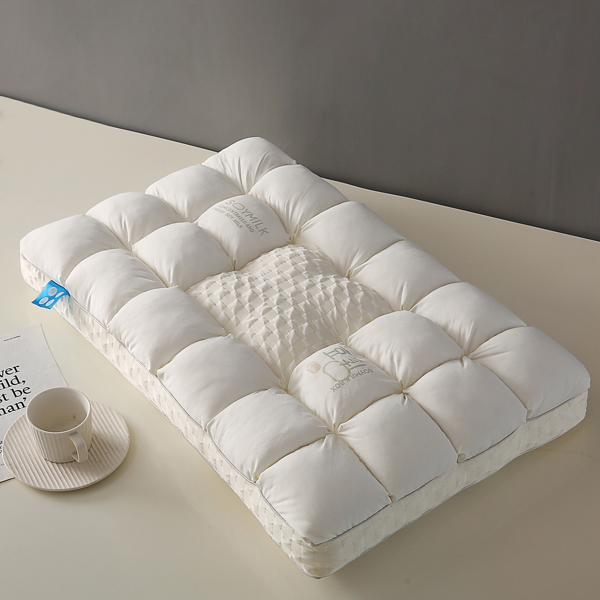 91家纺网 家纺一手货源 找家纺 （总）爱来伊家纺 2025新款豆乳云朵释压枕头枕芯