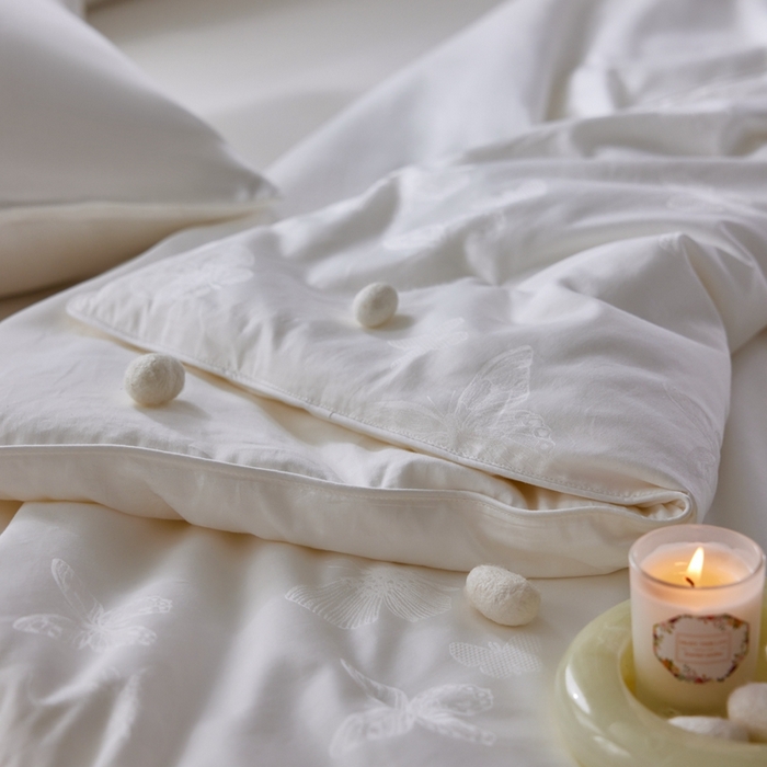 91家纺网 家纺一手货源 找家纺 （总）丽笙被芯 2025新款亲肤舒适巴马桑蚕丝被夏被四季被冬被被子被芯-蝶影