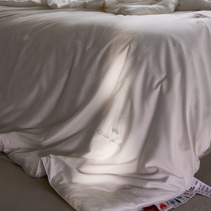 91家纺网 家纺一手货源 找家纺 （总）丽笙被芯 2025新款亲肤舒适巴马桑蚕丝被夏被四季被冬被被子被芯-蝶影