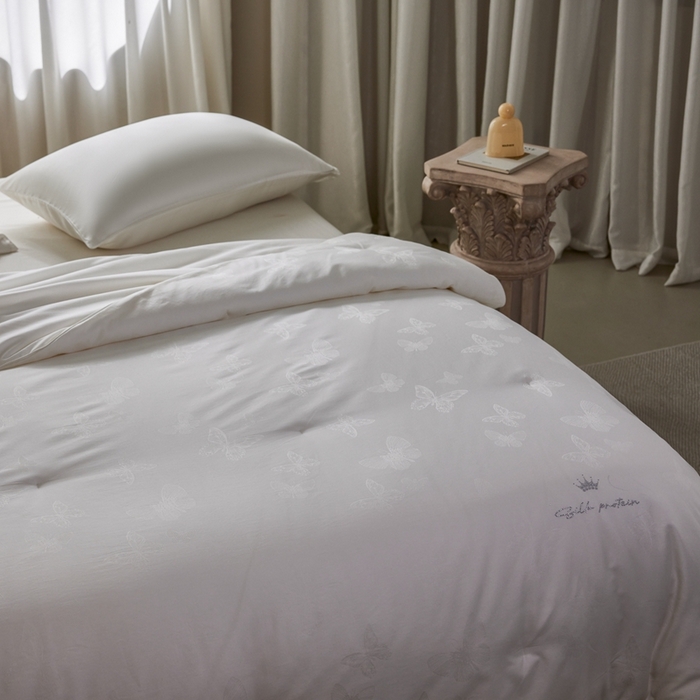 91家纺网 家纺一手货源 找家纺 （总）丽笙被芯 2025新款亲肤舒适巴马桑蚕丝被夏被四季被冬被被子被芯-蝶影