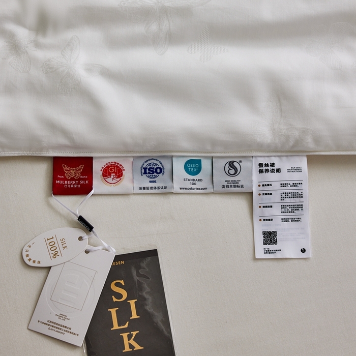 91家纺网 家纺一手货源 找家纺 （总）丽笙被芯 2025新款亲肤舒适巴马桑蚕丝被夏被四季被冬被被子被芯-蝶影