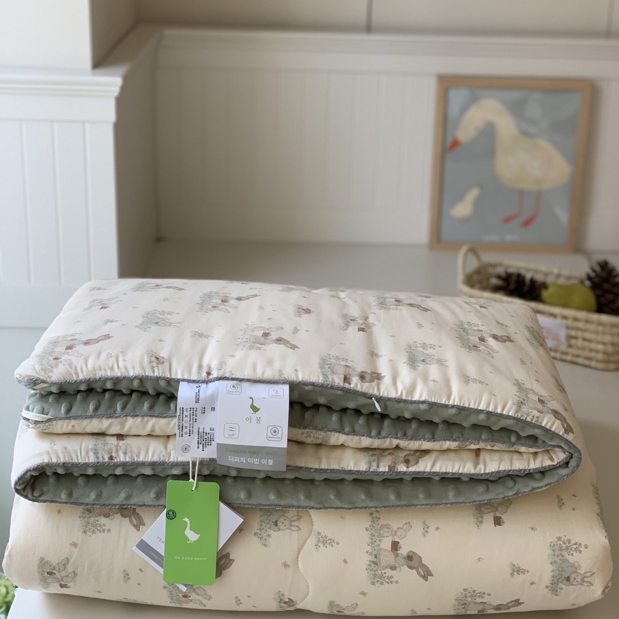 91家纺网 家纺一手货源 找家纺 汇庭 2025秋冬新款幸运豆单人春秋系列 萌萌兔