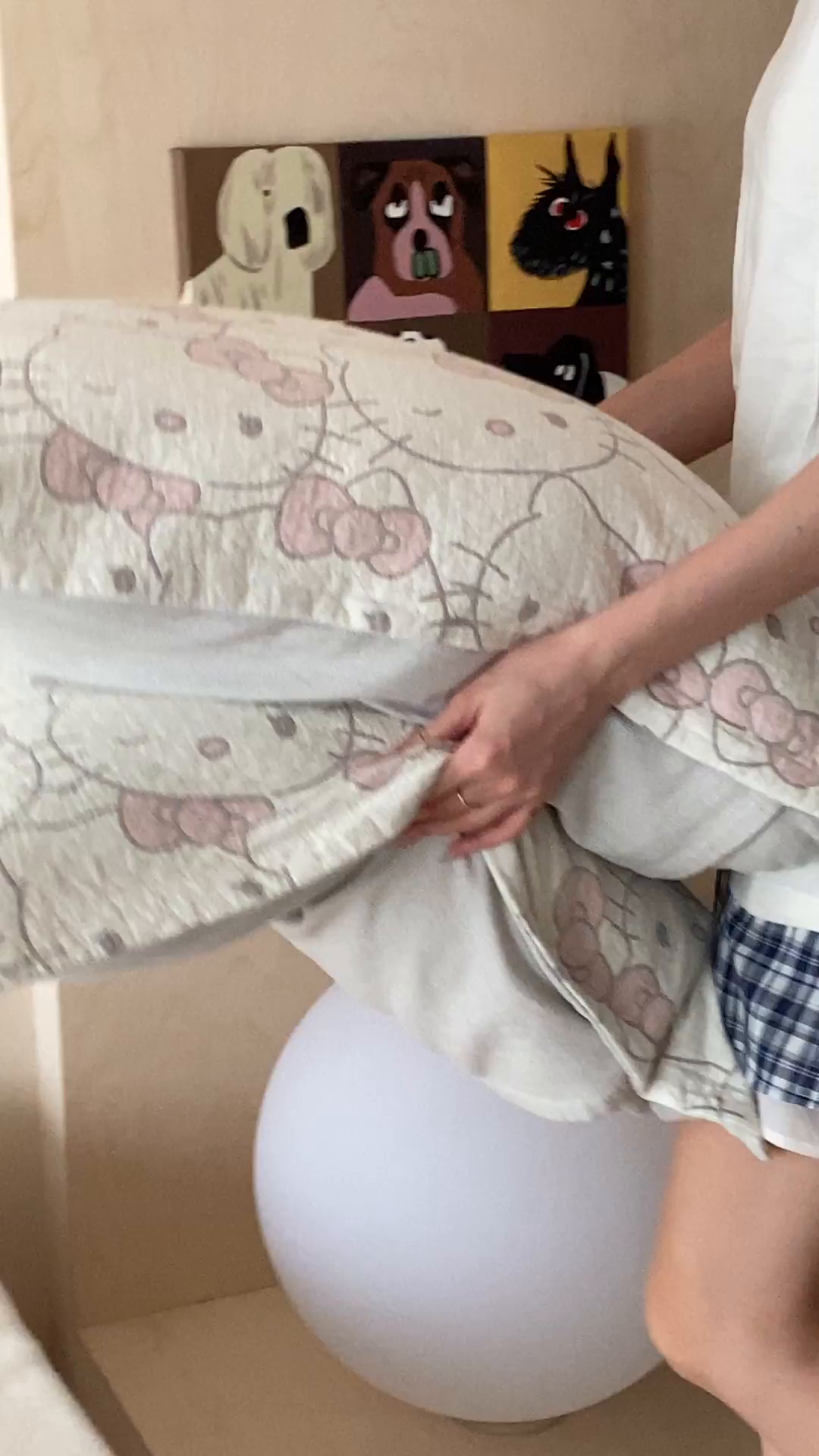 91家纺网 家纺一手货源 找家纺 麻依 2025新款安心棉纱布枕套全棉四层纱布枕套 团团KT