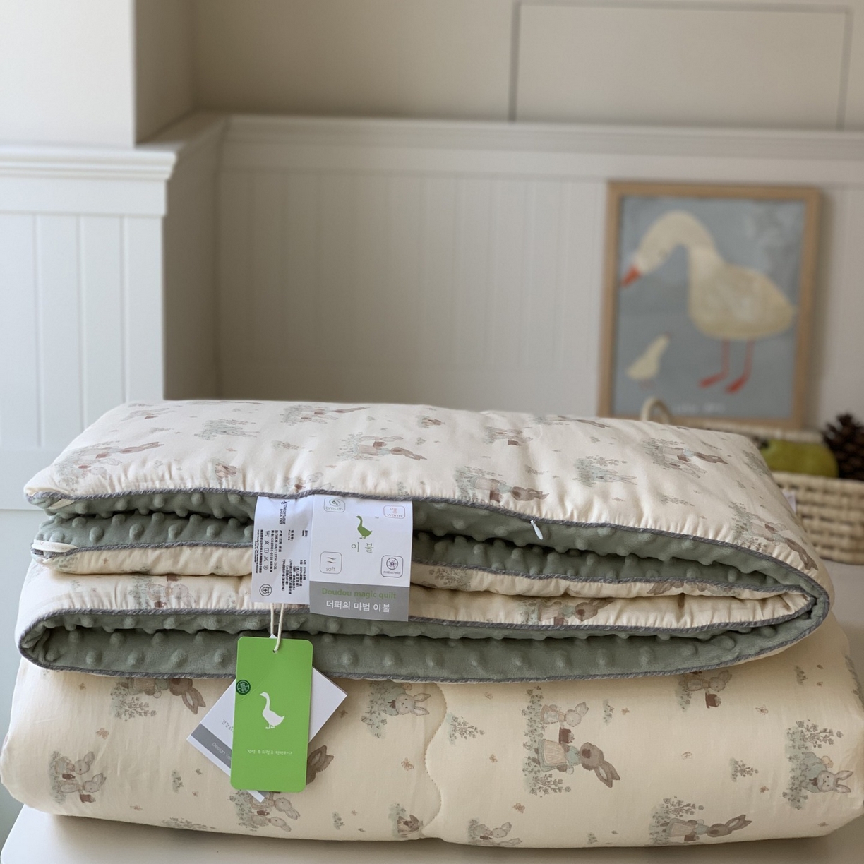 91家纺网 家纺一手货源 找家纺 汇庭 2025秋冬新款幸运豆单人春秋系列 萌萌兔