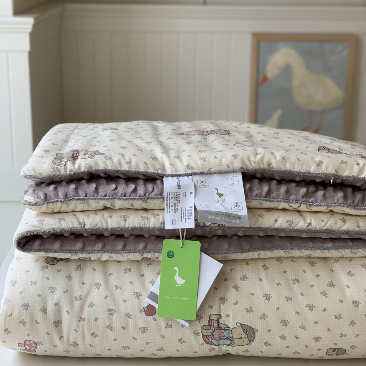 91家纺网 家纺一手货源 找家纺 汇庭 2025秋冬新款幸运豆单人春秋系列 小熊绅士