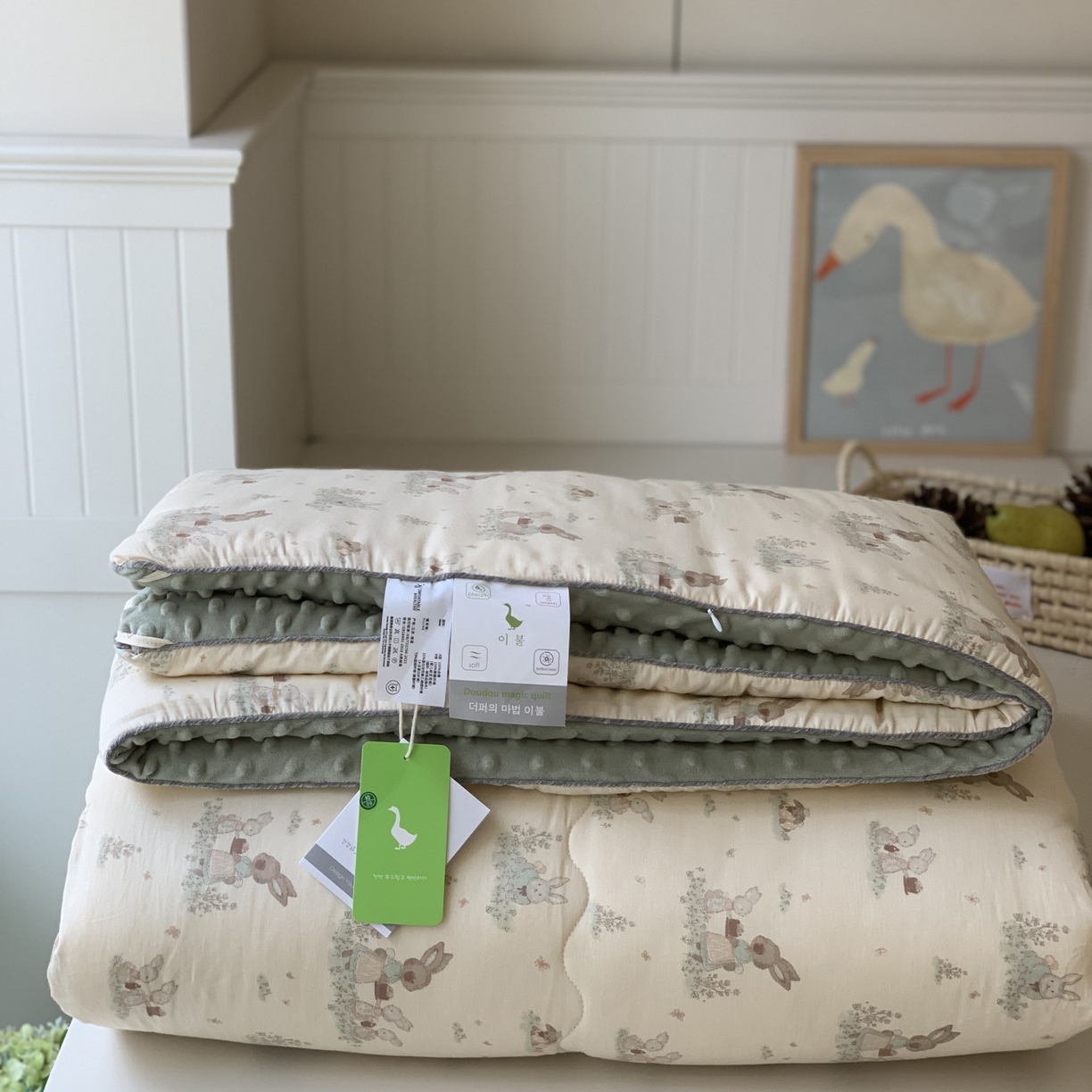 91家纺网 家纺一手货源 找家纺 汇庭 2025秋冬新款幸运豆单人春秋系列 萌萌兔