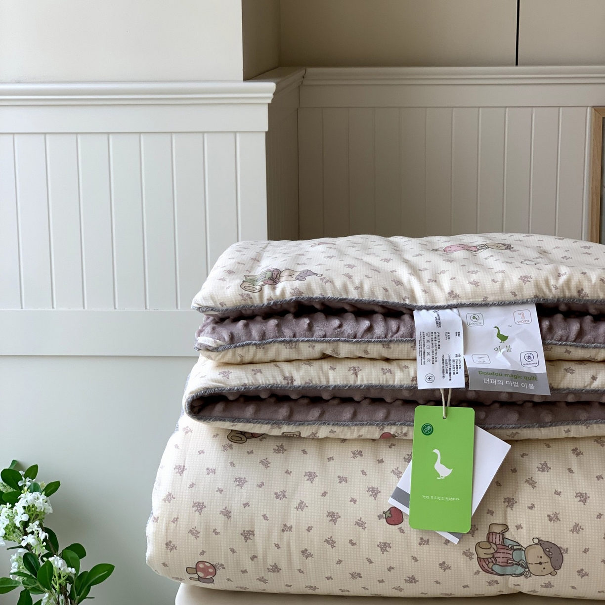 91家纺网 家纺一手货源 找家纺 汇庭 2025秋冬新款幸运豆单人春秋系列 小熊绅士