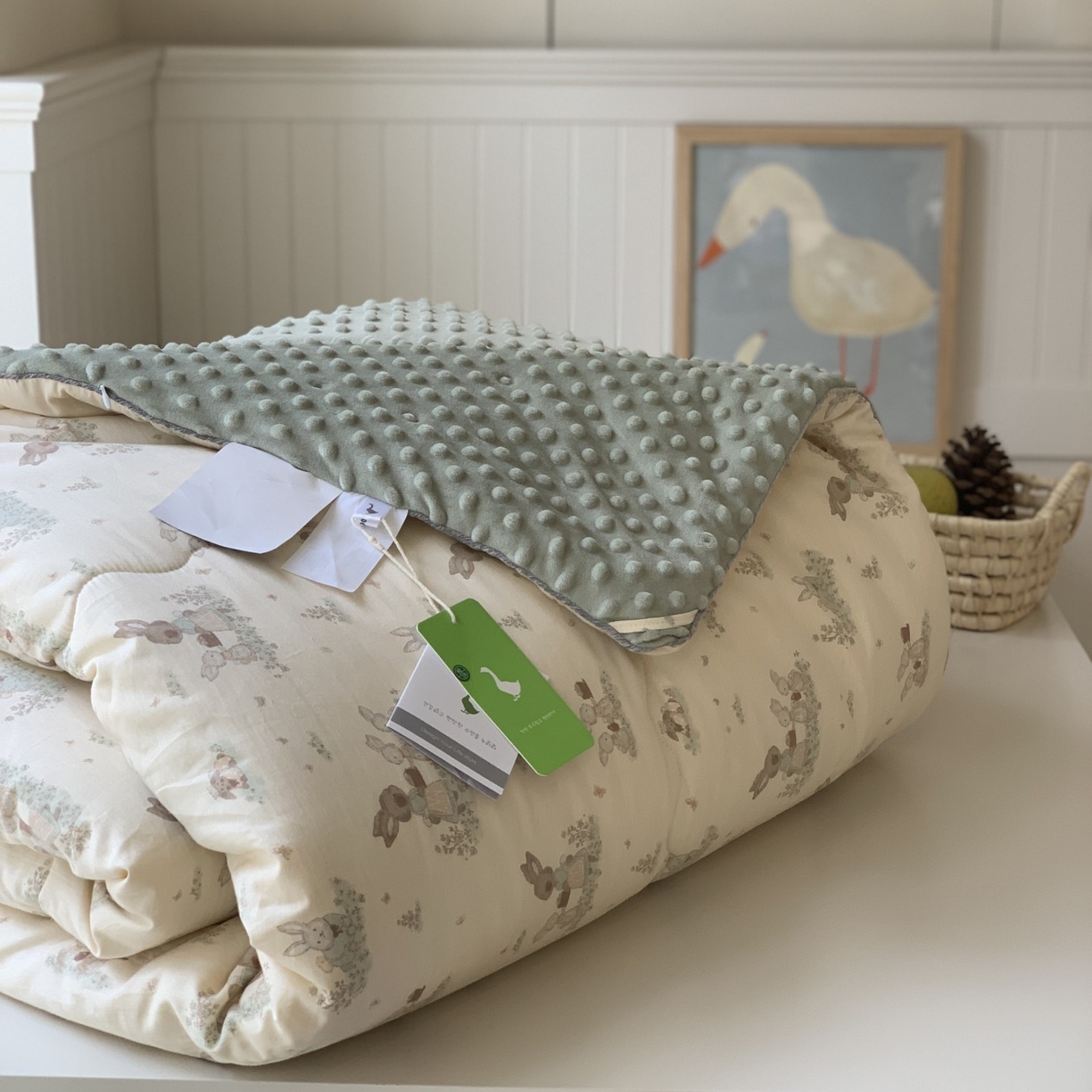 91家纺网 家纺一手货源 找家纺 汇庭 2025秋冬新款幸运豆单人春秋系列 萌萌兔