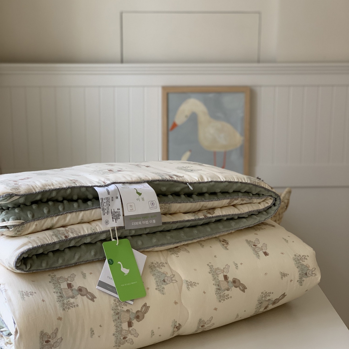 91家纺网 家纺一手货源 找家纺 汇庭 2025秋冬新款幸运豆单人春秋系列 萌萌兔