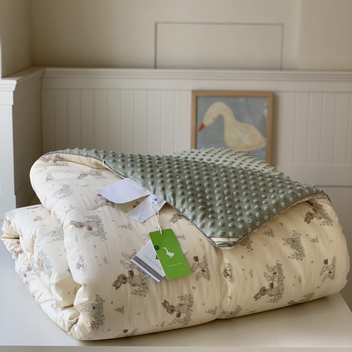 91家纺网 家纺一手货源 找家纺 汇庭 2025秋冬新款幸运豆单人春秋系列 萌萌兔