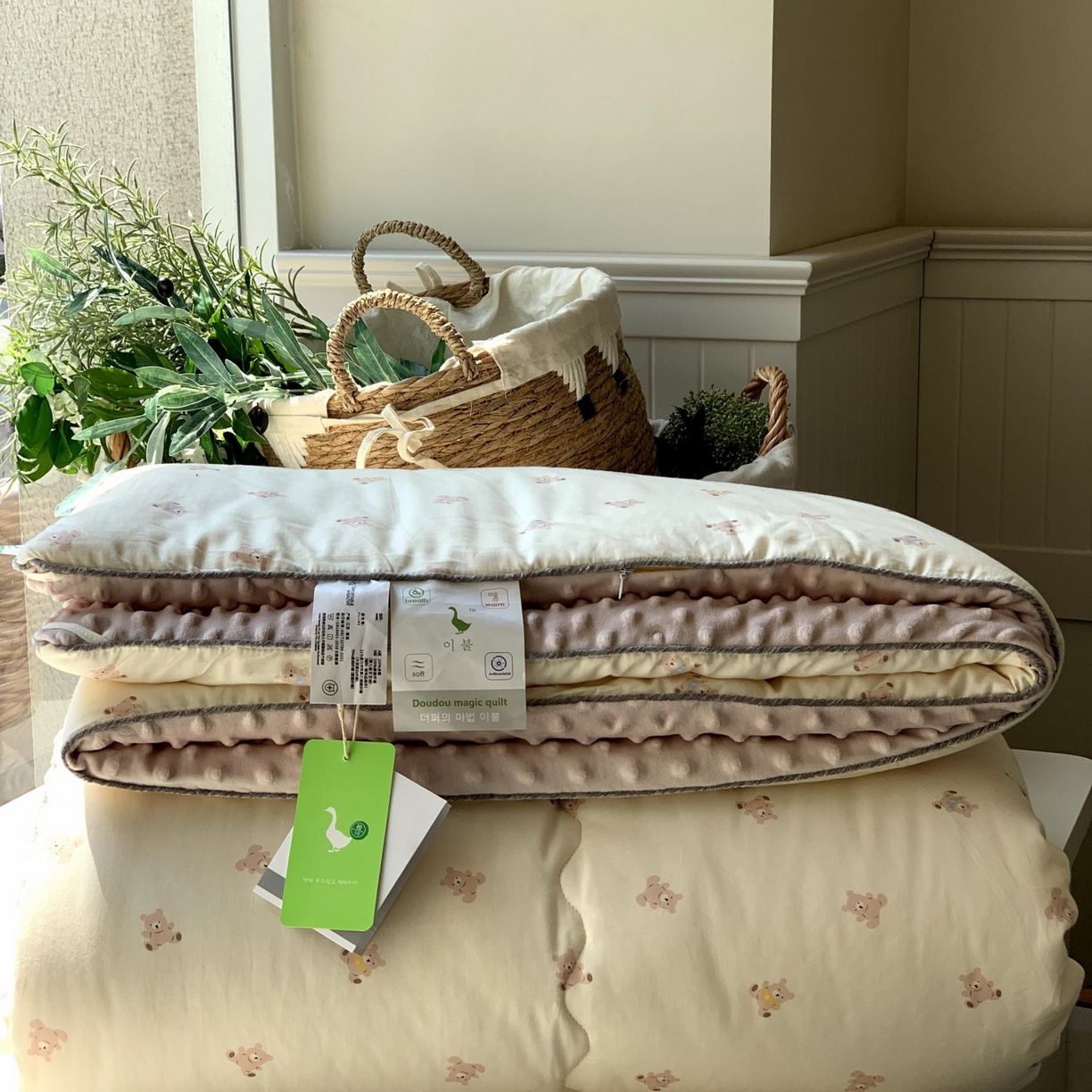 91家纺网 家纺一手货源 找家纺 汇庭 2025秋冬新款幸运豆单人春秋系列 小奶熊