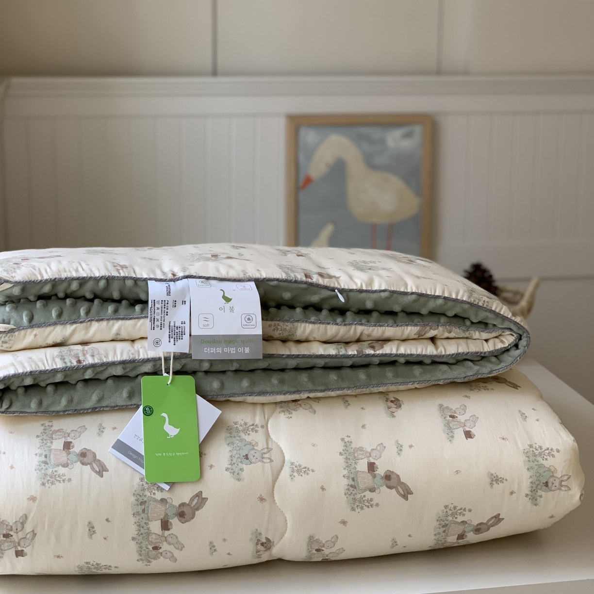 91家纺网 家纺一手货源 找家纺 汇庭 2025秋冬新款幸运豆单人春秋系列 萌萌兔