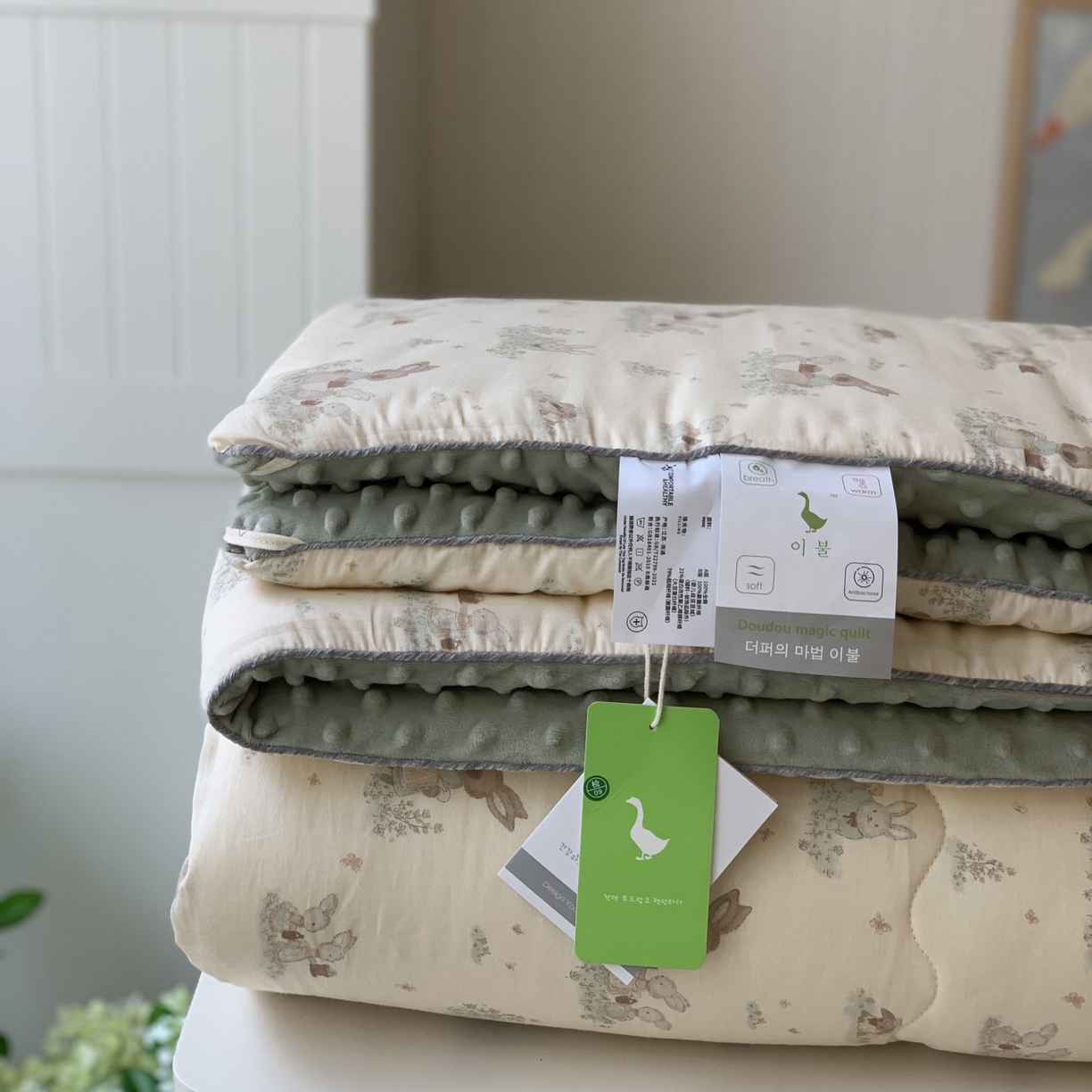 91家纺网 家纺一手货源 找家纺 汇庭 2025秋冬新款幸运豆单人春秋系列 萌萌兔