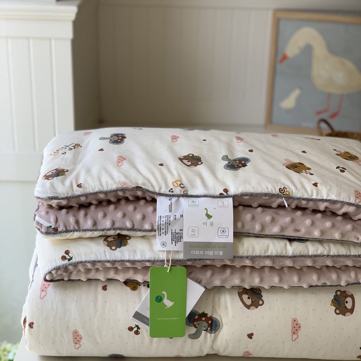 91家纺网 家纺一手货源 找家纺 汇庭 2025秋冬新款幸运豆单人春秋系列 长鼻象