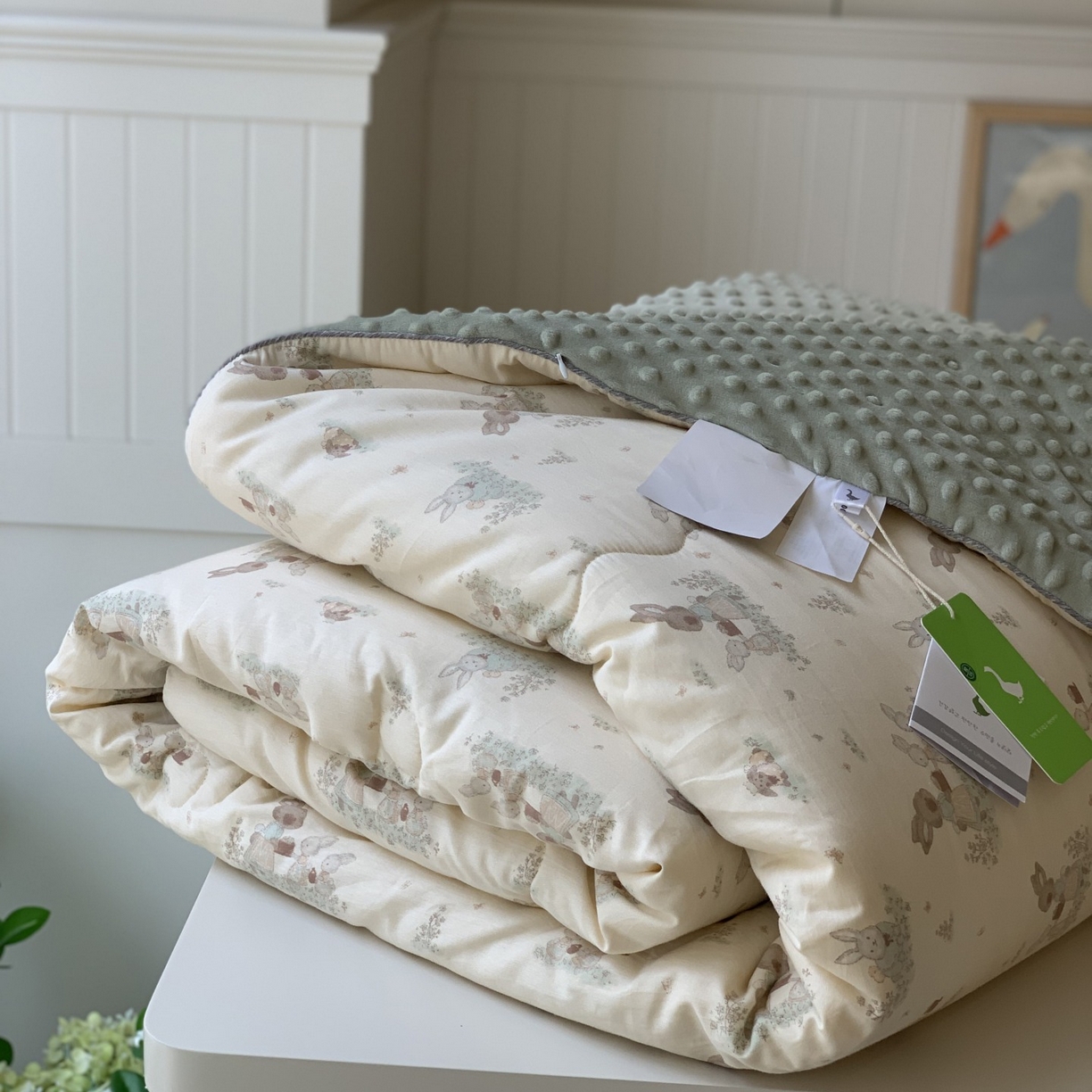 91家纺网 家纺一手货源 找家纺 汇庭 2025秋冬新款幸运豆单人春秋系列 萌萌兔