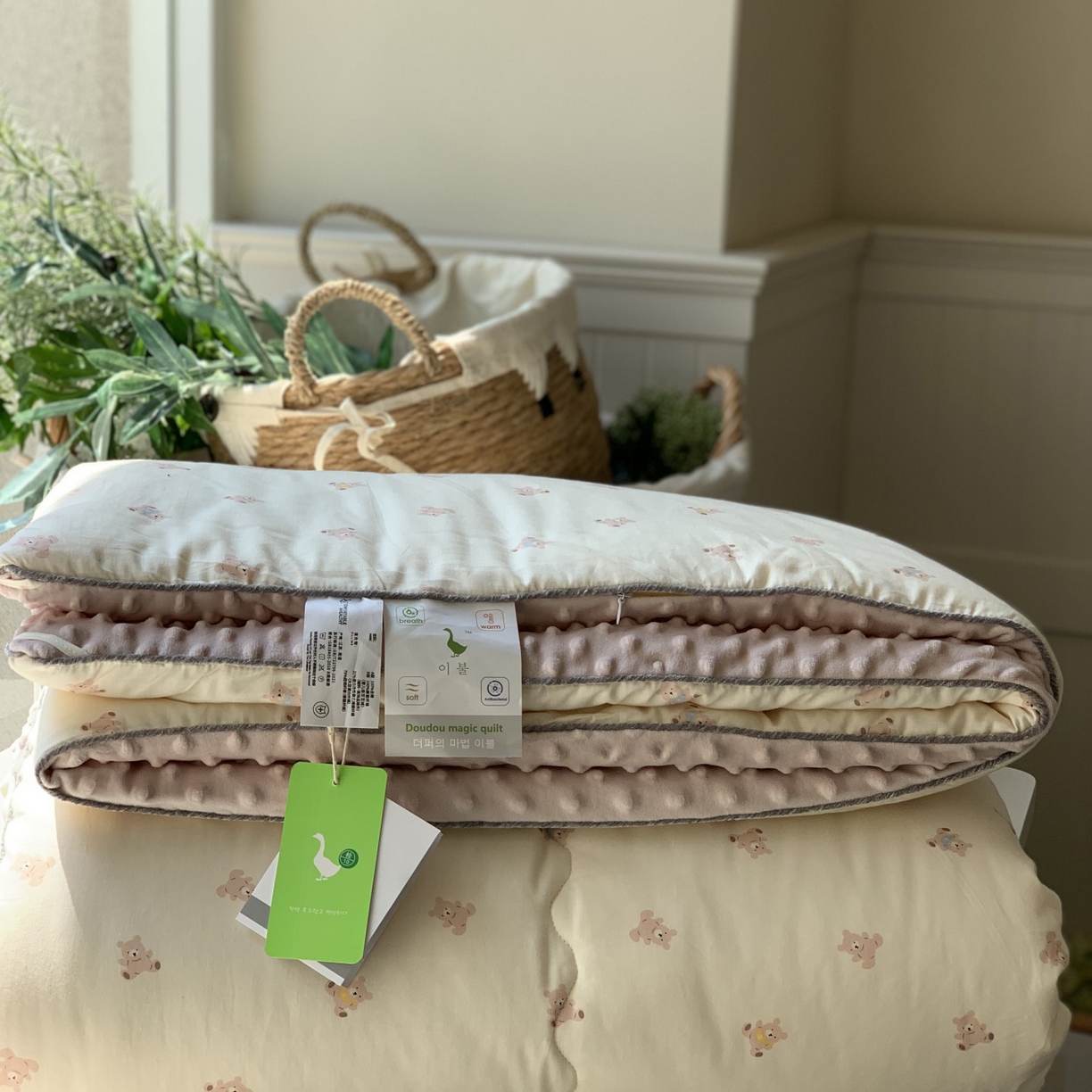 91家纺网 家纺一手货源 找家纺 汇庭 2025秋冬新款幸运豆单人春秋系列 小奶熊